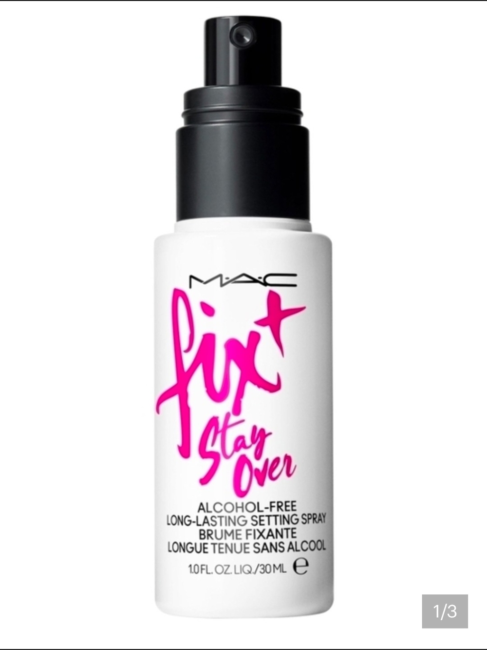MAC Cosmetics Fix+ Stay Over Setting Spray — White Bottle with Hot Pink Script